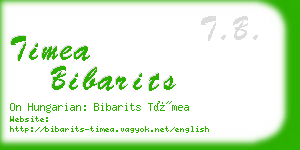 timea bibarits business card